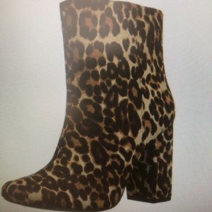 Charles David Leopard Booties